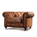 antique leather sofa chair for living room furniture